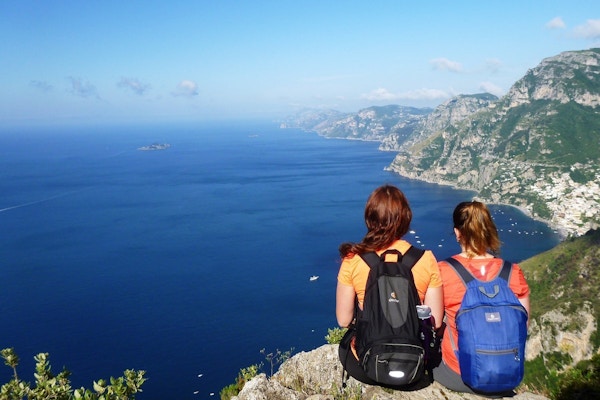 Italia Amalfi Sorrentohiking Vandring Path Of The Gods